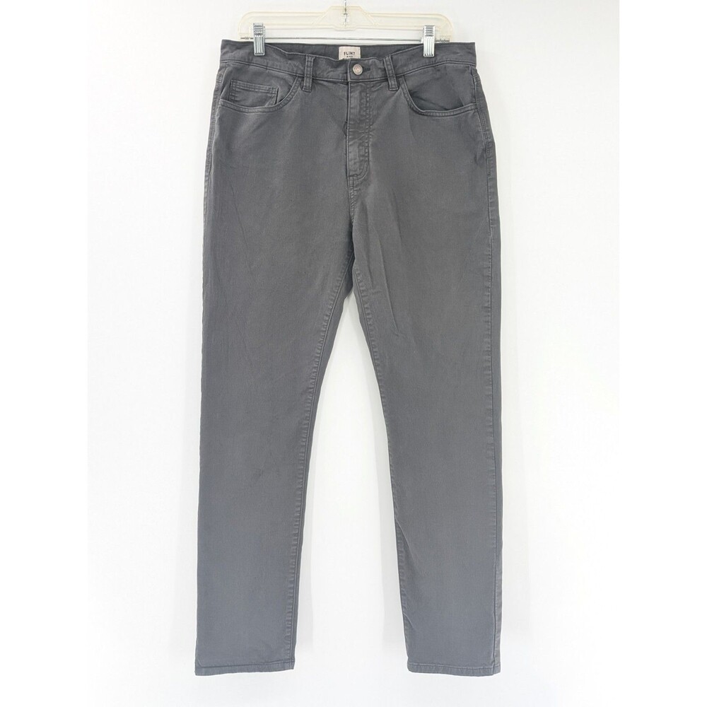 Flint And Tinder Tapered Fit Pants Mens Gray Chino Size 33x30